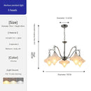 Axyaa Vintage Glass Chandeliers Retro Chrome LED Pendant Lights