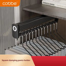 Axyaa Retractable Hanging Clothes Rod & Pants Holder Sliding Rail Organizer