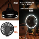 Axyaa 10000mAh Portable Camping Fan with Power Bank and LED Lighting