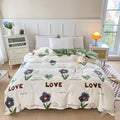 Axyaa Striped Cotton Duvet Cover for Queen/King Size Double Bed - Single Bed Kids Cover