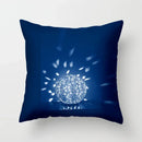 Blue Pattern Cushion Cover 45*45cm Pillowcase for Bedroom Sofa Home Decor by Axyaa