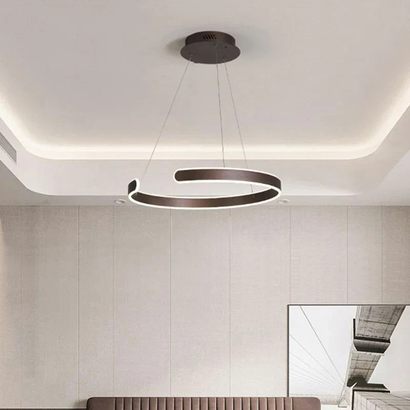 Round LED Pendant Light for Modern Home Decor by Axyaa