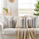 Axyaa Chenille Stripe Pillowcase Set for Home Sofa Decor