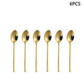 Axyaa Gold Stainless Steel Cutlery Set - Knife, Fork, Spoon - Home Restaurant Hotel Party
