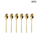 Axyaa Gold Stainless Steel Cutlery Set - Knife, Fork, Spoon - Home Restaurant Hotel Party