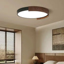 Axyaa LED Walnut Wood Color Ceiling Lamp for Children's Room and Living Room