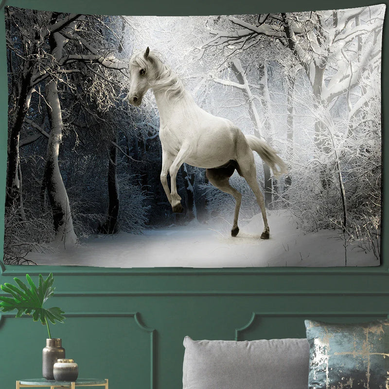 Axyaa Forest Unicorn Tapestry for Home Decoration and Wall Hanging