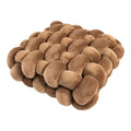 Axyaa Knotted Square Cushion: Nordic Aesthetic Stuffed Pillow for Office Chair Decor and Sleep