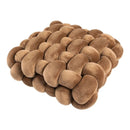 Axyaa Knotted Square Cushion: Nordic Aesthetic Stuffed Pillow for Office Chair Decor and Sleep