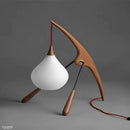 Axyaa Black Walnut Mantis Desk Lamp Retro Solid Wood Bedroom Lighting