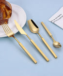 Axyaa Gold Cutlery Set Stainless Steel 304 Tableware Knife Fork Spoon Dinner Set