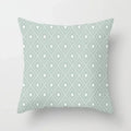 Axyaa Mint Green Geometric Print Lumbar Pillowcase