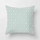 Axyaa Mint Green Geometric Print Lumbar Pillowcase