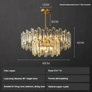 Axyaa Copper Crystal Chandelier for Dining Room, Living Room, and Restaurant