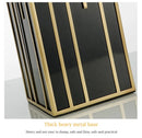 Axyaa Luxury Gold Metal Fabric Shade LED Desk Lamp