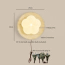 Axyaa Cotton LED Wall Lamps Pull Chain Switch Yellow Travertine Modern Nordic Lighting