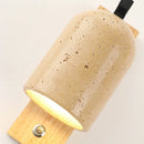 Axyaa Natural Stone Wood Sconce LED Wall Lights with Switch