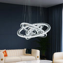 Axyaa Crystal Chandelier: Modern Large Pendant Lights for Living Room, Bedroom Ceiling Lamp