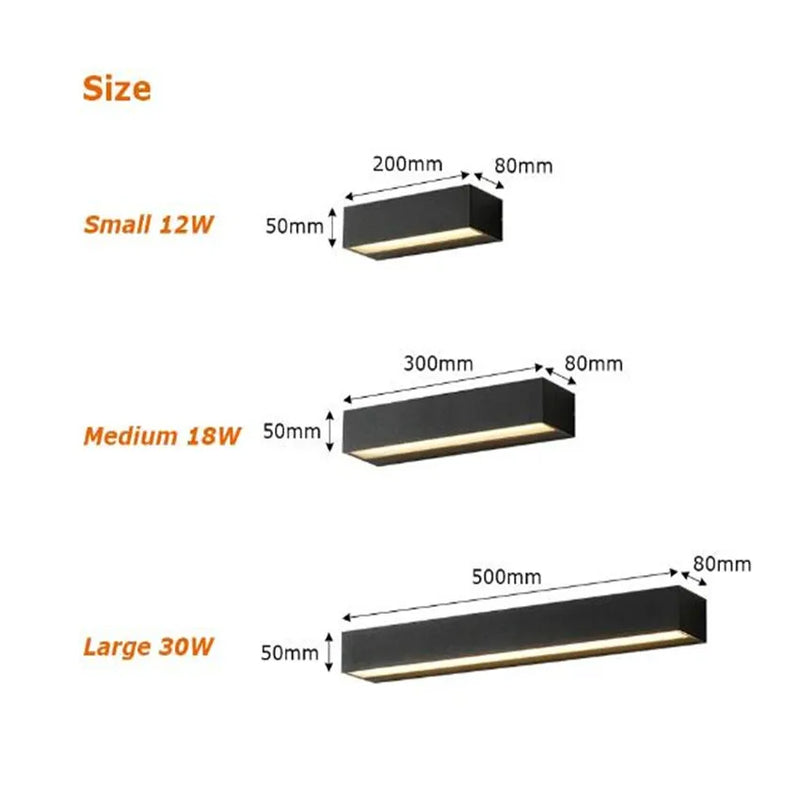 Axyaa Waterproof Wall Lamps 30W 12W Indoor Outdoor Wall Light for Living Room and Bedroom
