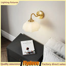 Axyaa Nordic Copper Wall Lamp: Luxury LED Light for Living Room, Bedroom, Corridor