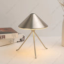 Axyaa Tripod Cone Lamp LED Night Light - Touch Sensor, Tricolored, Rechargeable