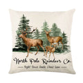 Christmas Decor Pillow Cover 18x18 in Linen Throw - Axyaa Home Decor