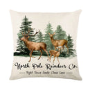 Christmas Decor Pillow Cover 18x18 in Linen Throw - Axyaa Home Decor