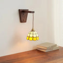 Axyaa Glass Walnut LED Wall Lamps, Modern Bathroom Mirror Light Fixtures