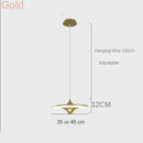 Axyaa Modern Minimalist Dining Table with UFO Pendant Light
