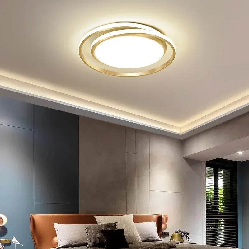 Axya Modern LED Gold Ceiling Light - Luxury Interior Chandelier for Home & Hospitality venues.