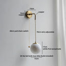 Axyaa Luxury White Ball LED Wall Lamp for Home Interior Lighting