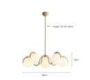 Axyaa Nordic Glass Ball Chandelier for Modern Living Room and Dining Space