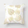 Axyaa Gold Leaf Polyester Cushion Cover - Decorative Sofa Pillow Cover