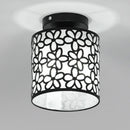 Axyaa Nordic Flower Print Ceiling Light: Modern Loft Lamp Shade for Home Decor