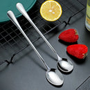Axyaa Long Handle Stainless Steel Coffee Spoon Ice Cream Dessert Korean Style Tableware
