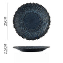 Axyaa Flower Shaped Ceramic Plate - Creative Tableware for Pasta, Dessert, and Fruit Salad