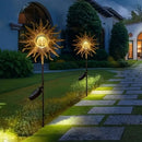 Solar Sun Garden Statue Light by Axyaa - Cracked Glass Ball LED Decor