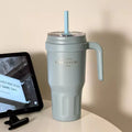 Axyaa Stainless Steel Insulated Tumbler with Handle and Straw - 1100ml