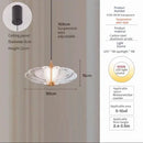 Axyaa Petal Glass Crystal Chandelier: Minimalist Modern Design for Bar Counter Luminous Lighting