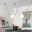 Axyaa Glass Pendant Light: Modern Minimalist Spherical LED Restaurant Bar Lamp