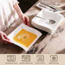 Axya Flora 6-Piece Porcelain Ceramic Dinnerware Set, 8.25" Deep Plates Bowls White