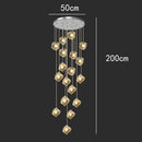 Axyaa Modern LED Ring Stairs Pendant Light Chandeliers for Living and Dining Room
