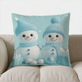 Winter Festive Tree & Gifts Pillow Cover by Axyaa - Sofa Bedroom Car Cushion Cover