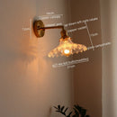 Axyaa Copper LED Wall Lights Modern Style Glass Wall Lamp