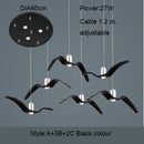 Axyaa Seagull Resin Chandelier - Nordic Creative Bird Shape LED Lighting