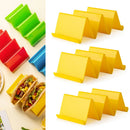 Axyaa Taco Holder & Pancake Stand - Colorful Mexican Style Tableware Set