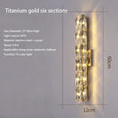 Axyaa Crystal LED Wall Sconce: Modern Luxury Home Lighting for Bedside, Foyer, Hotel Room