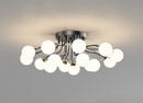 Axyaa LED Glass Ball Chandelier: Luxury Nordic Ceiling Light for Home Decor