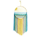 Axyaa Sun Macrame Wall Shelf: Boho Wood Decor for Bedroom, Living Room, Nursery