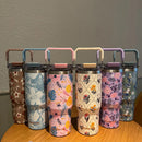 Axyaa Stainless Steel 20&30oz Double Drink Cup Straw Thermos Mug
